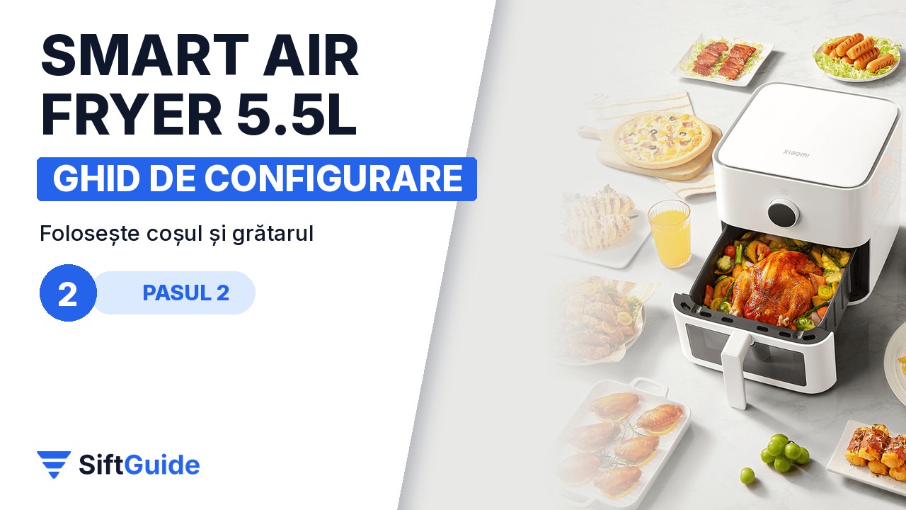Coșul și grătarul friteuzei Xiaomi Smart Air Fryer 5.5L