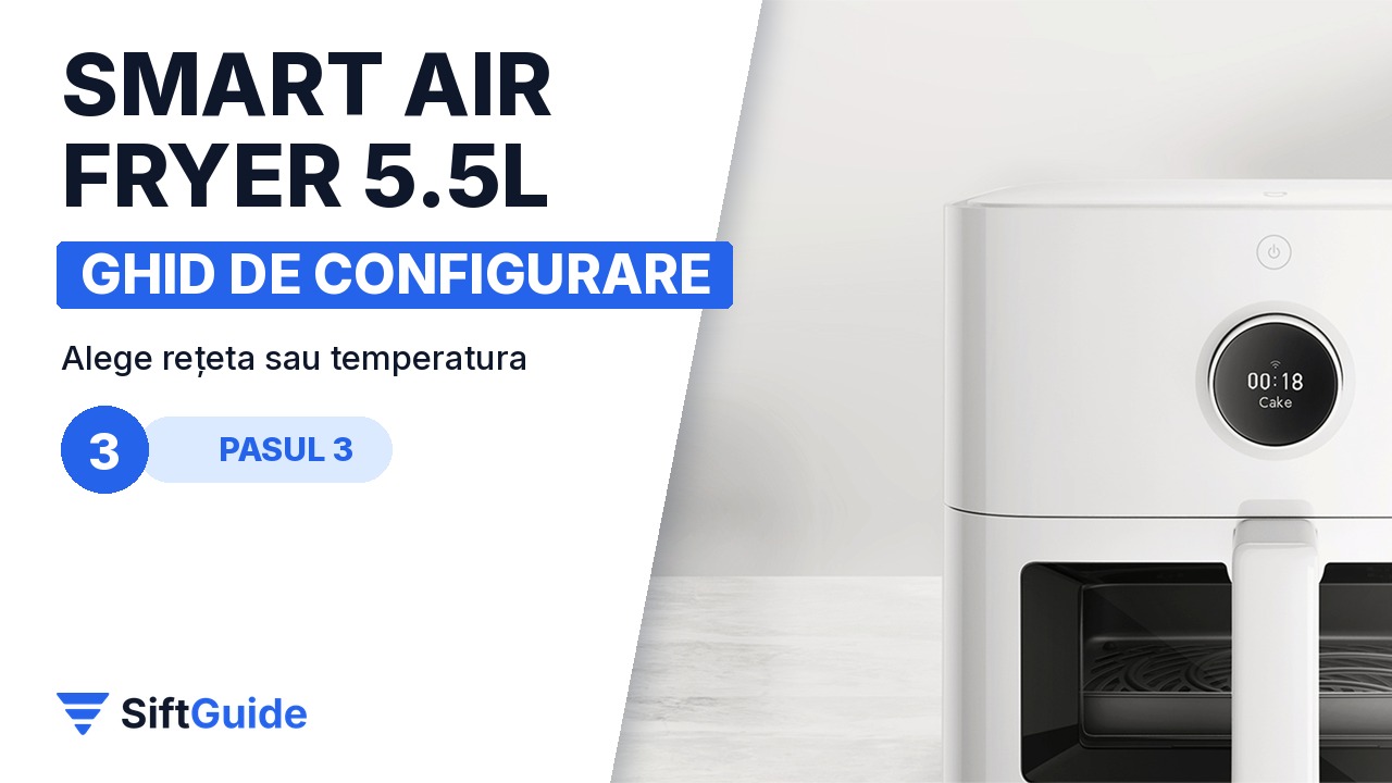 Butonul rotativ cu ecran al friteuzei Xiaomi