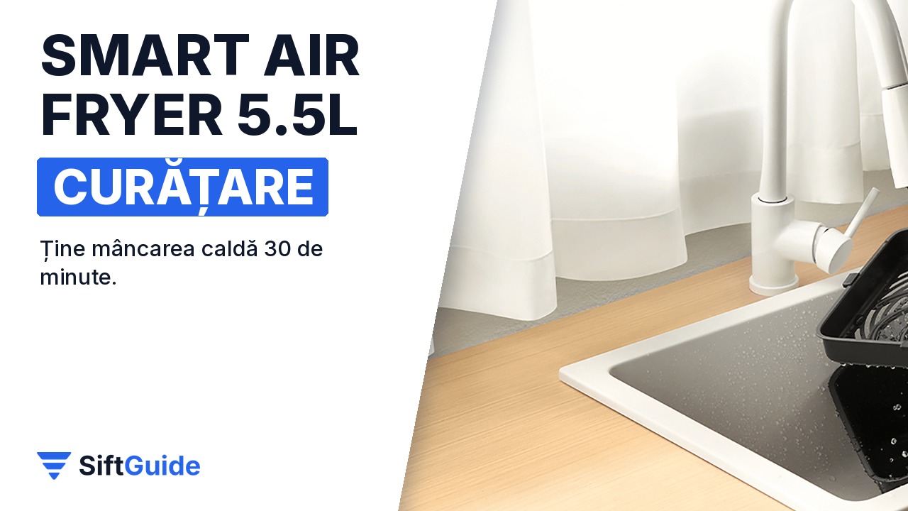 Curățarea coșului friteuzei Xiaomi într-o bucătărie de apartament