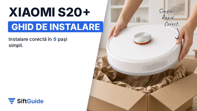 Robot de aspirare Xiaomi S20+ alb cu stația