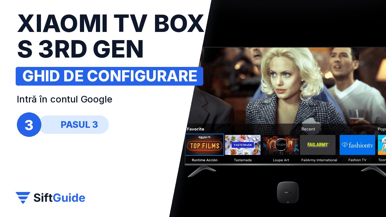 Ecranul Google TV cu aplicații de streaming